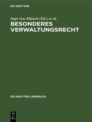 cover image of Besonderes Verwaltungsrecht